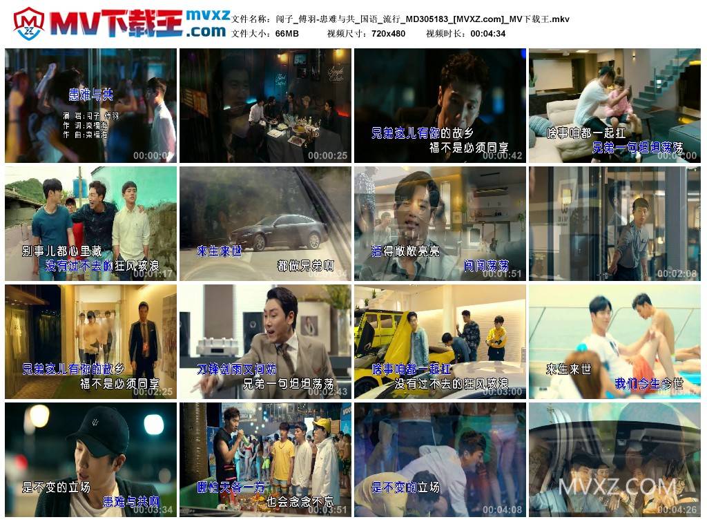 闯子_傅羽-患难与共_国语_流行_MD305183